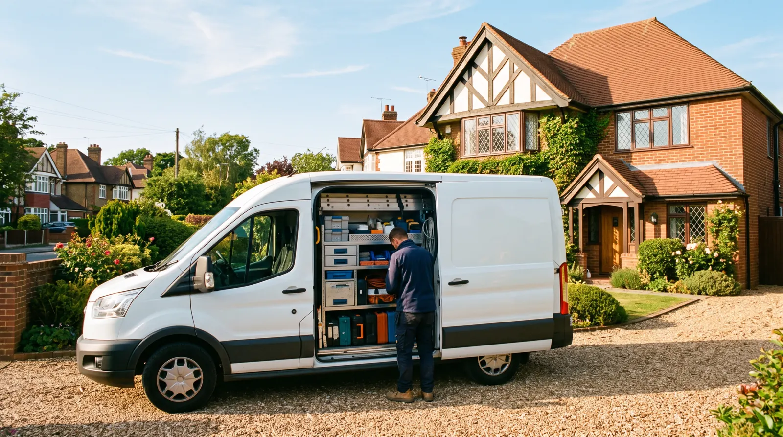 Electrician arriving at a home in Sidcup
